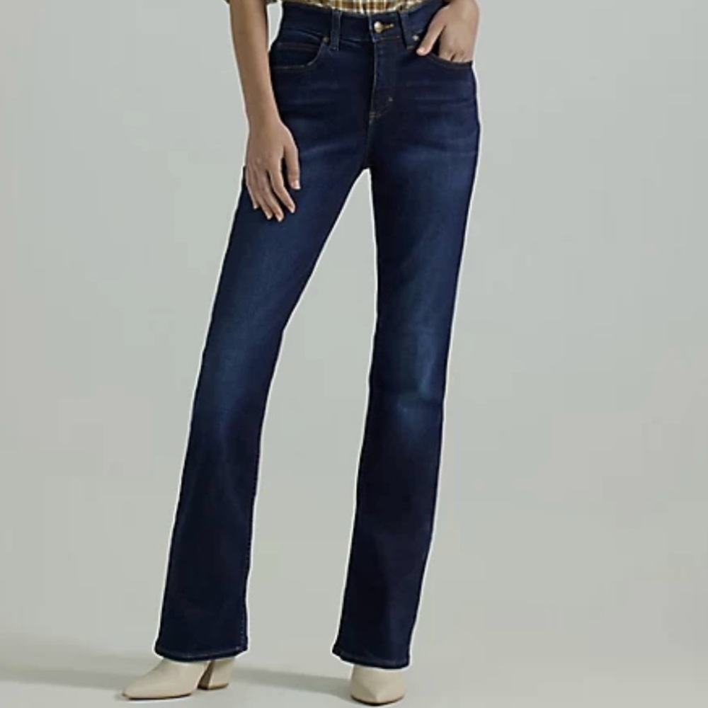 Lee Platinum Label Women’s Barely Boot Cut Jeans | Size 14 Dark Wash Denim
